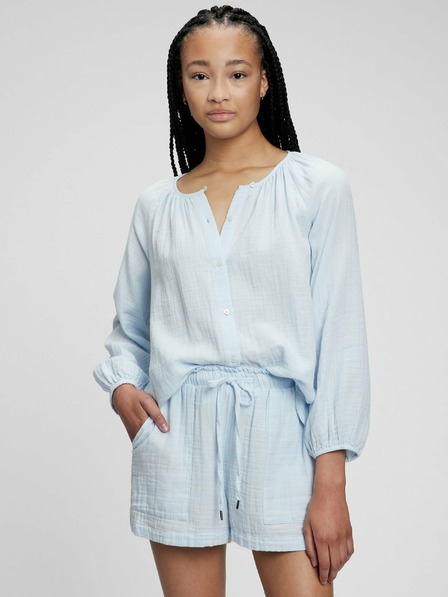 GAP Cămașă din bumbac fără guler GAP