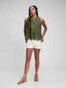 GAP Top peplum din bumbac cu dantelă GAP