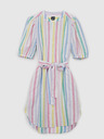 GAP Rochie mini în dungi din amestec de in GAP