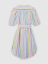 GAP Rochie mini în dungi din amestec de in GAP