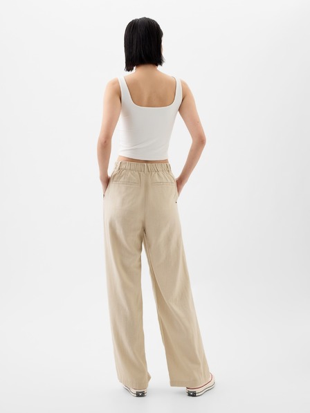GAP Pantaloni din in Wide-Leg GAP