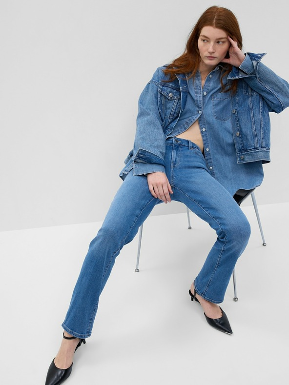 GAP Blugi straight Mid Rise Classic Washwell GAP