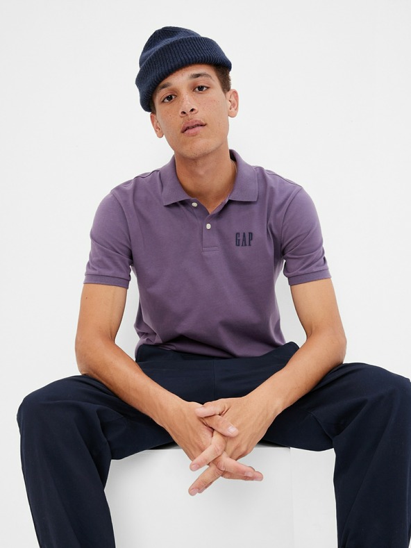 GAP Tricou polo din jerseu organic cu logo GAP
