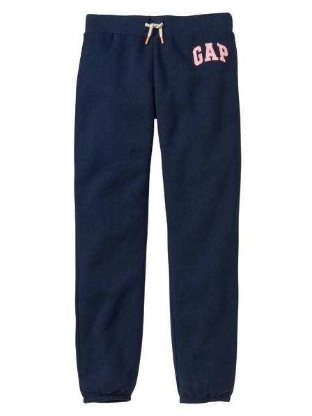 GAP Pantaloni de trening fleece logo army pentru copii GAP