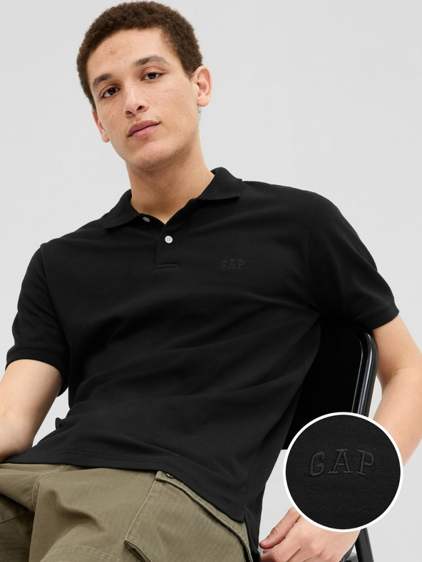 GAP Tricou polo pique cu model GAP