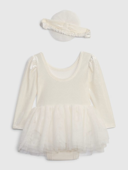 GAP Baby body din catifea cu fustă GAP