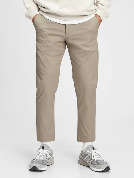 GAP Pantaloni modern slim cropped khaki GapFlex GAP