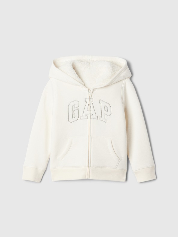 GAP Baby hanorac sherpa cu logo GAP
