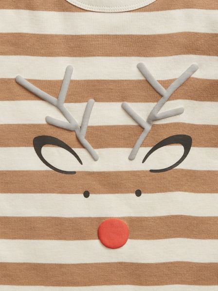 GAP Pijama pentru copii în dungi cu ren GAP