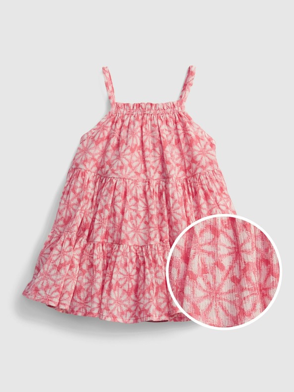 GAP Baby dress gauze tiered floral GAP