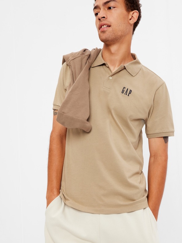 GAP Tricou polo din jerseu organic cu logo GAP