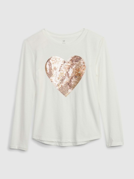 GAP Tricou pentru copii cu inimioară din paiete GAP