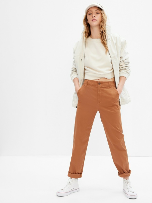GAP Pantaloni khaki girlfriend high rise GAP