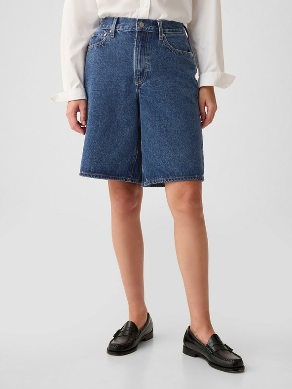 GAP Pantaloni scurți denim JORT mid rise GAP