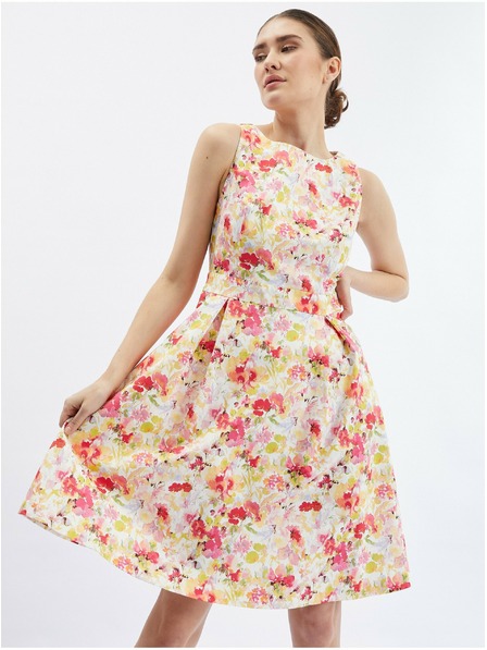 Orsay Rochie pentru femei florală roșie și crem ORSAY