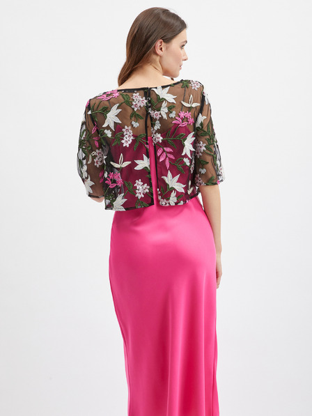 Orsay Bluză de damă neagră florală ORSAY