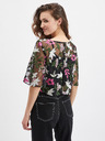 Orsay Bluză de damă neagră florală ORSAY