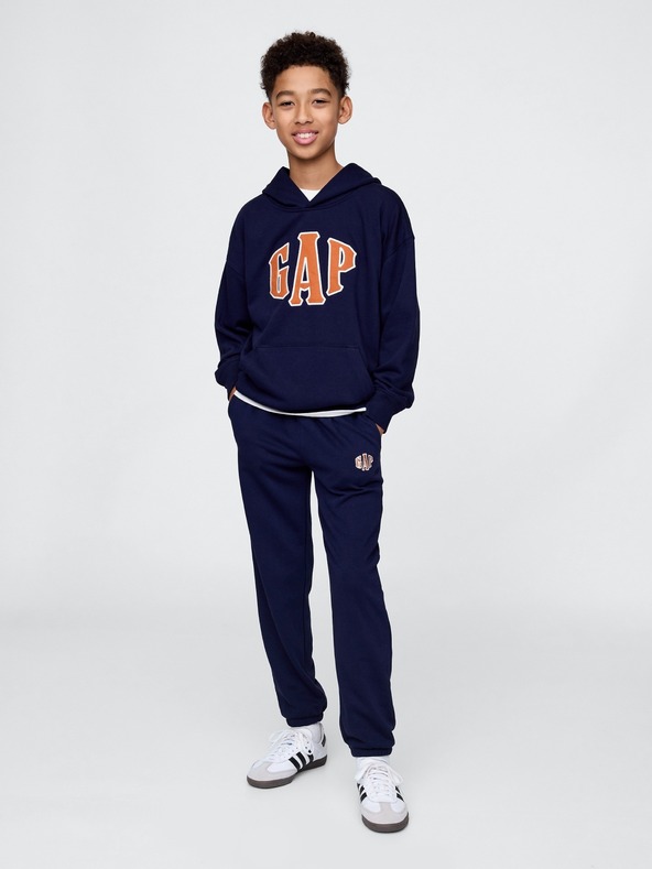 GAP Pantaloni de trening fleece logo army pentru copii GAP