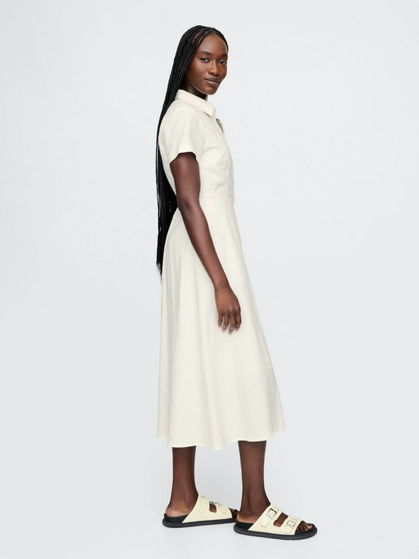 GAP Rochie maxi cămașă din in GAP