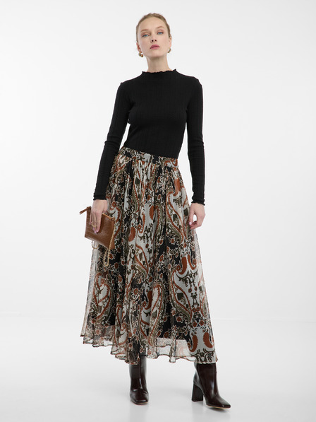 Orsay Tricou negru cu guler pentru femei ORSAY