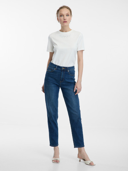 Orsay Tricou alb cu aplicație pentru femei ORSAY