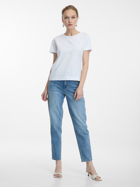 Orsay Tricou alb cu aplicație pentru femei ORSAY