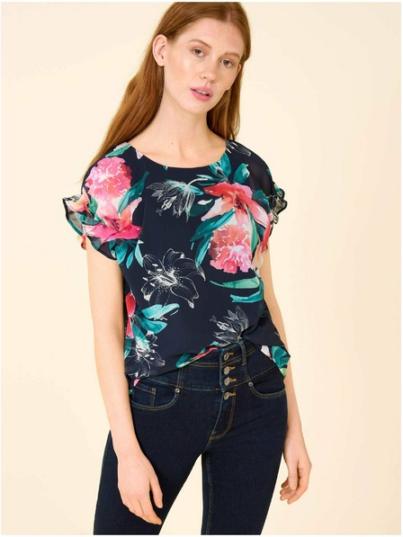 Orsay Bluză cu flori albastru închis ORSAY