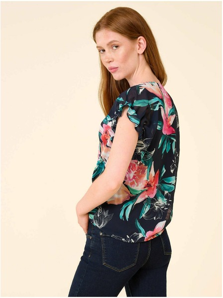 Orsay Bluză cu flori albastru închis ORSAY