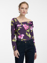 Orsay Bluză mov cu imprimeu floral pentru femei ORSAY