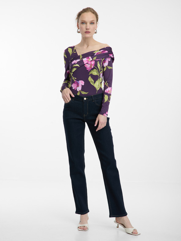 Orsay Bluză mov cu imprimeu floral pentru femei ORSAY