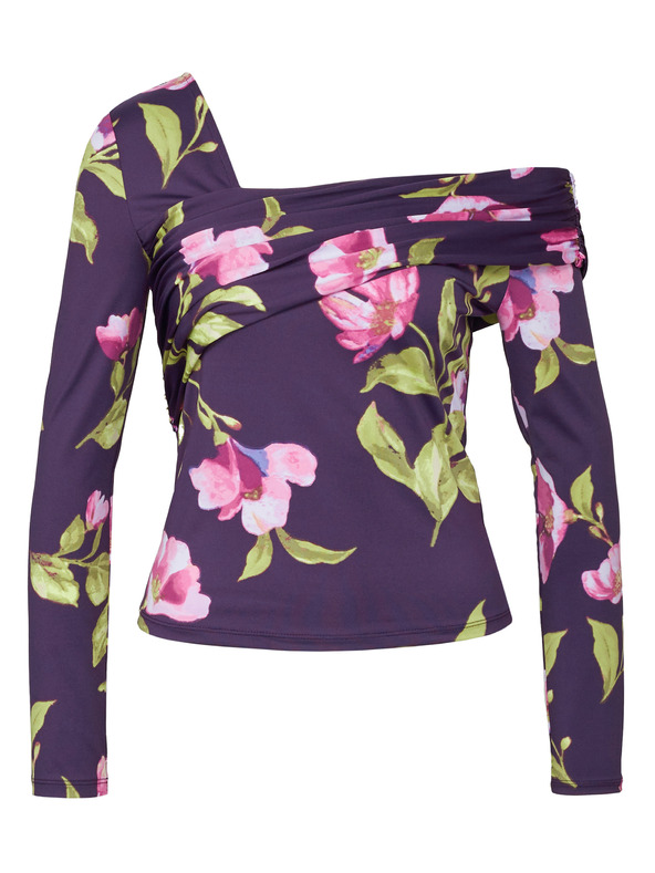 Orsay Bluză mov cu imprimeu floral pentru femei ORSAY