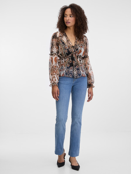 Orsay Bluză maro cu model pentru femei ORSAY