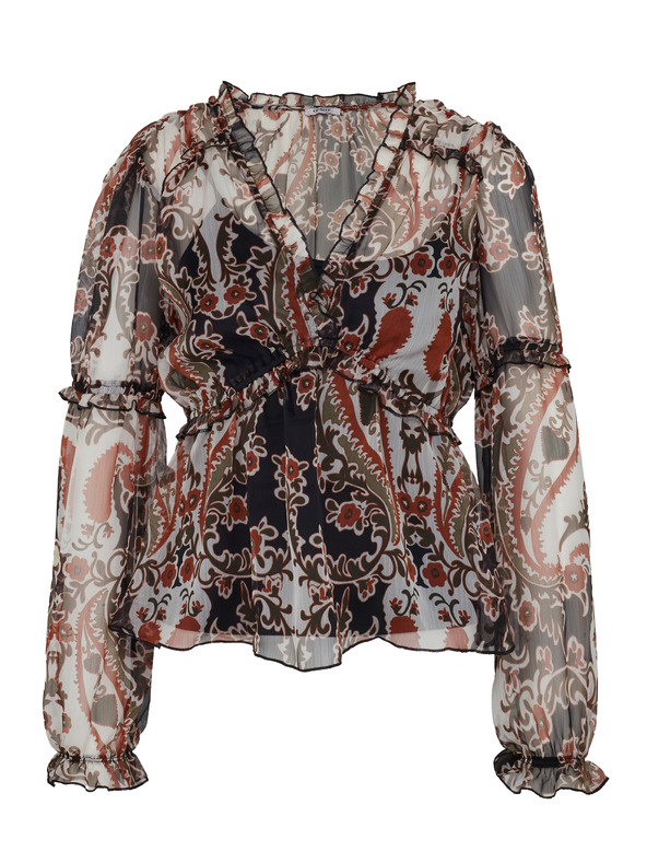 Orsay Bluză maro cu model pentru femei ORSAY