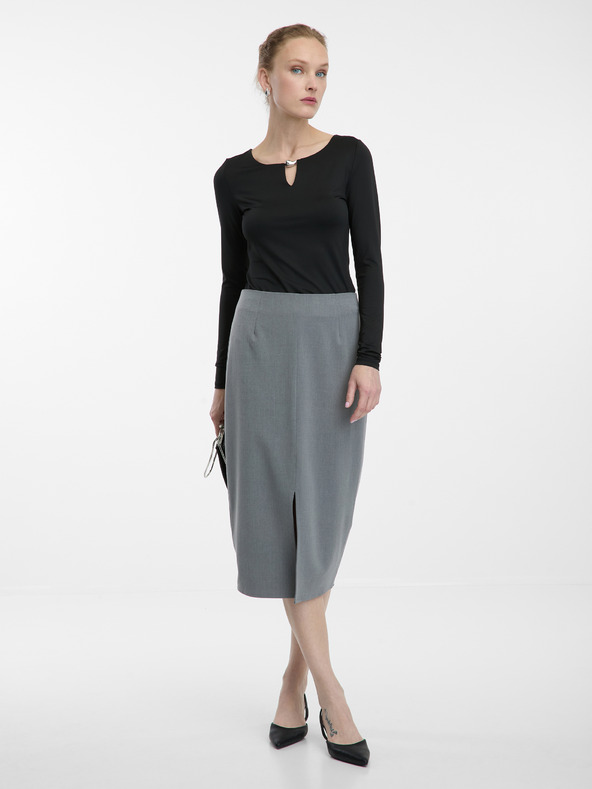 Orsay Top negru cu mânecă lungă pentru femei ORSAY