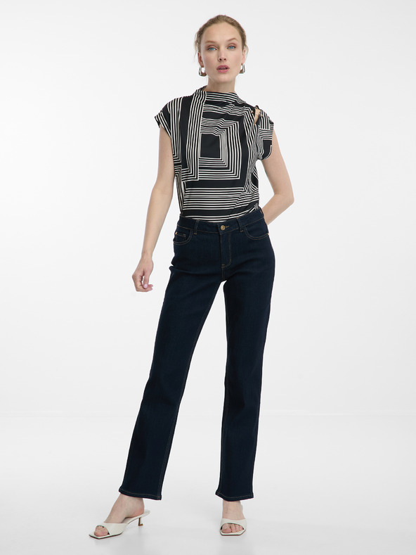 Orsay Bluză de damă neagră cu model ORSAY