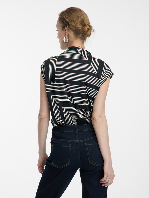 Orsay Bluză de damă neagră cu model ORSAY