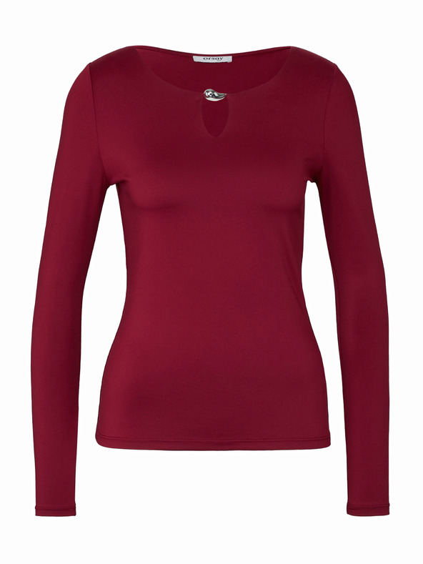 Orsay Top vișiniu cu mânecă lungă pentru femei ORSAY