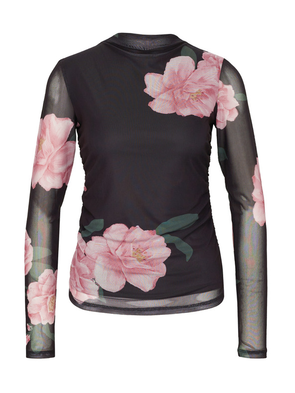 Orsay Bluză neagră cu imprimeu floral pentru femei ORSAY