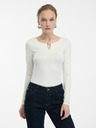 Orsay Top cremă cu mânecă lungă pentru femei ORSAY
