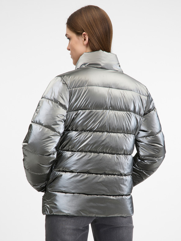 Orsay Jachetă de iarnă argintie pentru femei ORSAY