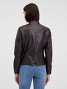 Orsay Jachetă maro închis din piele pentru femei ORSAY