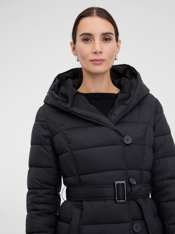 Orsay Geacă matlasată neagră pentru femei ORSAY