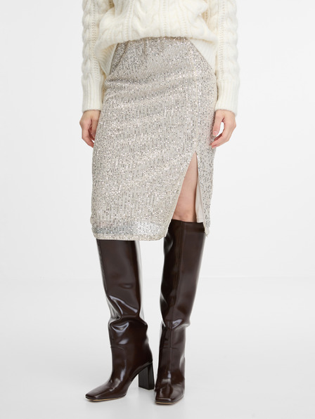 Orsay Fustă cambrata crem pentru femei ORSAY