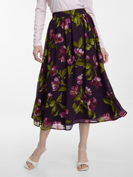 Orsay Fustă midi violet cu imprimeu floral pentru femei ORSAY