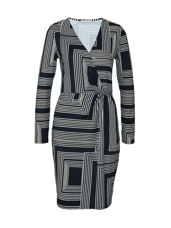 Orsay Rochie neagră cu model, până la genunchi, pentru femei ORSAY