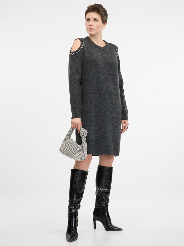 Orsay Rochie tricotată gri închis pentru femei ORSAY