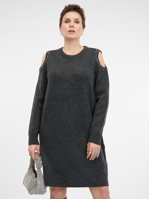 Orsay Rochie tricotată gri închis pentru femei ORSAY