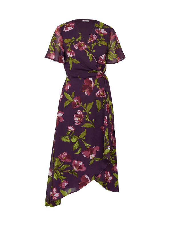 Orsay Rochie midi violet pentru femei cu imprimeu floral ORSAY