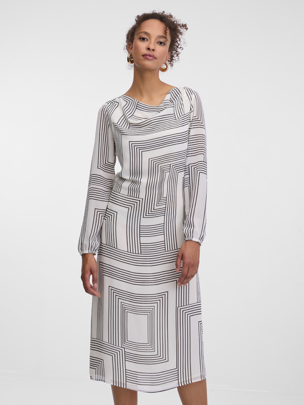 Orsay Rochie model albă la genunchi pentru femei ORSAY