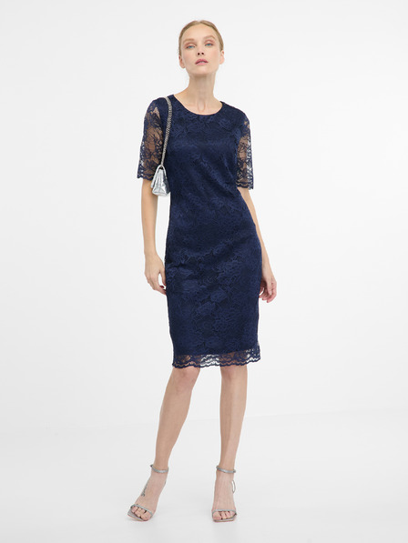 Orsay Rochie cambrata albastră la genunchi pentru femei ORSAY